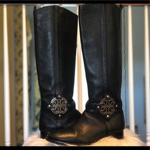 Tory Burch Leather Riding Boots
